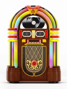 Jukebox isolated on white background. 3D illustration.