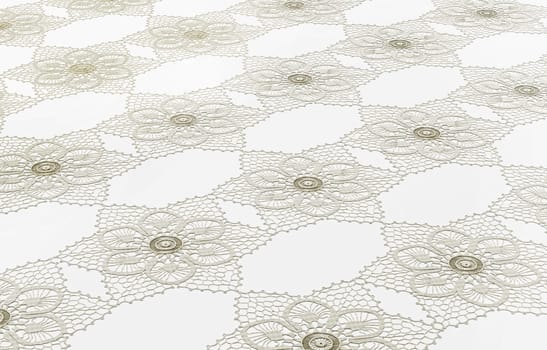 Seamless pattern formed with lace. 3D illustration.