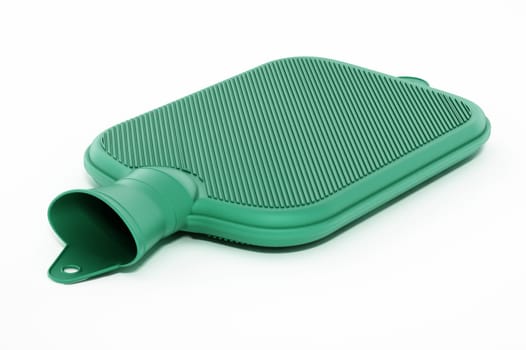 Rubber hot water bottle bag isolated on white background. 3D illustration.