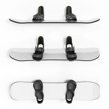Snowboard isolated on white background. 3D illustration.