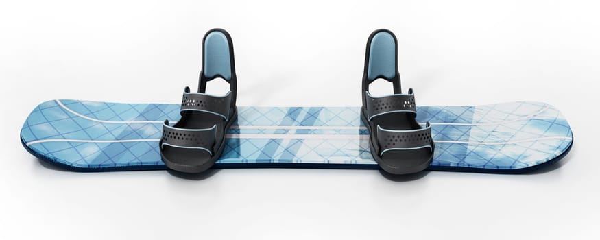 Snowboard isolated on white background. 3D illustration.