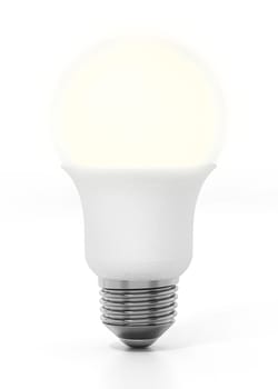 LED lightbulb isolated on white background. 3D illustration.