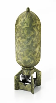 Retro bomb isolated on white background. 3D illustration.