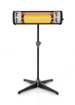 Infrared heater isolated on white background. 3D illustration.