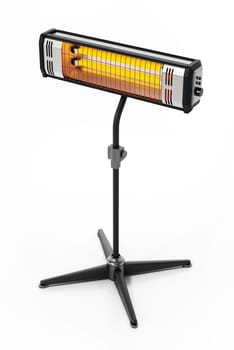 Infrared heater isolated on white background. 3D illustration.