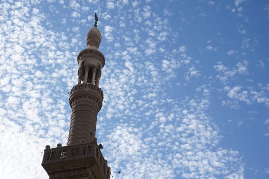 Minaret of the Al Rahma Mosque in Cairo, Egypt
