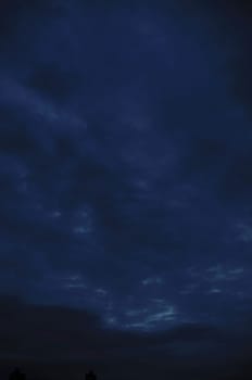 Clouds in the night in France