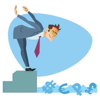 Businessman swimmer pool money The topics of business through images of sport and athletes in the competition. Competition success and work