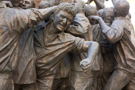 Sculpture set carrying around the Virgin of El Rocio, Huelva, Spain. The image of the Virgin carried around by believers