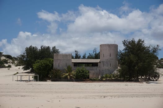 The Fort of Shela, picturesque scenery on Lamu Island, Kenya
