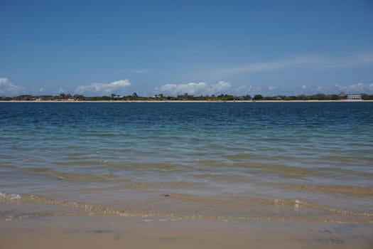 View onto Manda Island from the beach of Lamu Island, Kenya