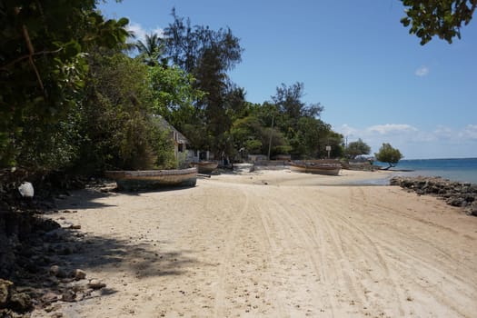 Beach road connecting Shela with Lamu on Lamu Island, Kenya