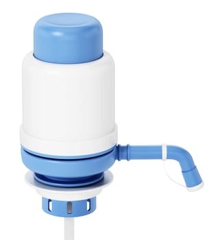 Generic water container pump isolated on white background. 3D illustration.