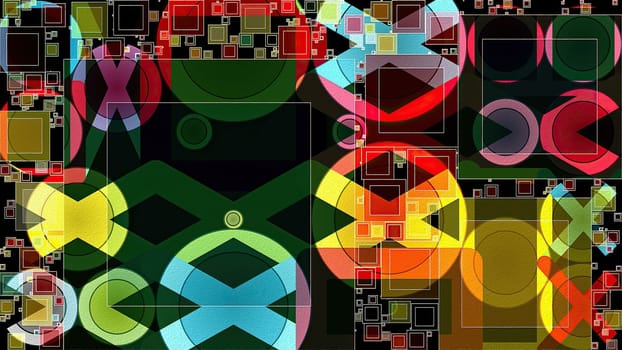 Artwork of abstract composition made with geometrical shapes and elements,Artwork of abstract composition made with geometrical shapes and elements