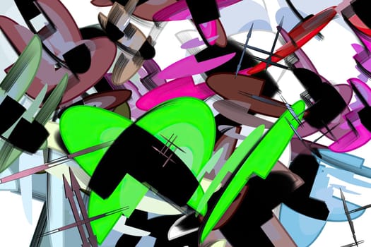 Abstract bright geometric repeats backdrop graffiti pattern
