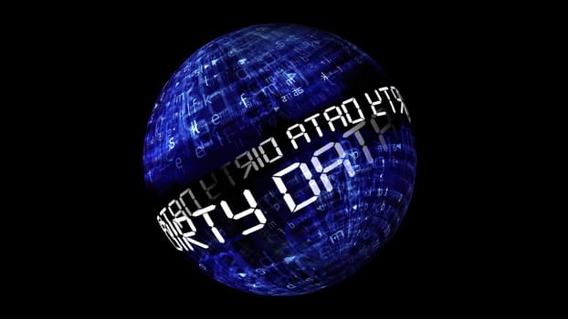 Dirty data concept on rotating sphere,Dirty data concept on rotating sphere