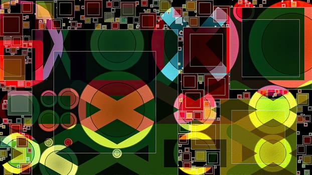 Artwork of abstract composition made with geometrical shapes and elements,Artwork of abstract composition made with geometrical shapes and elements