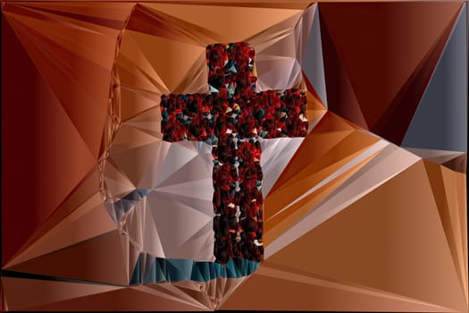 Cross of Jesus art illustration