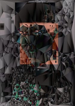 Polygonal geometric pattern triangles background