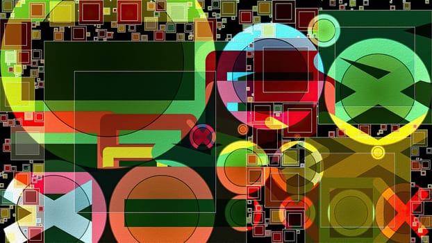 Artwork of abstract composition made with geometrical shapes and elements,Artwork of abstract composition made with geometrical shapes and elements