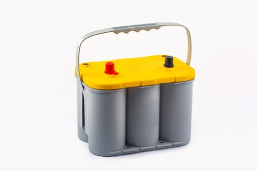 Car battery isolated on white background