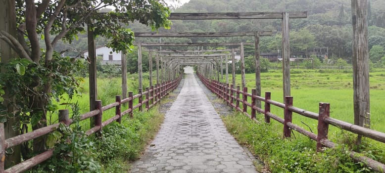 Isosaki, Hualien - Apr 11, 2022 : Installation Art on a Cloudy Day by the Sea, Taiwan
