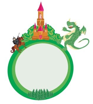 Dragon and knight fighting - frame