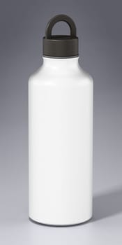 Water bottle isolated on gray background. 3D illustration.