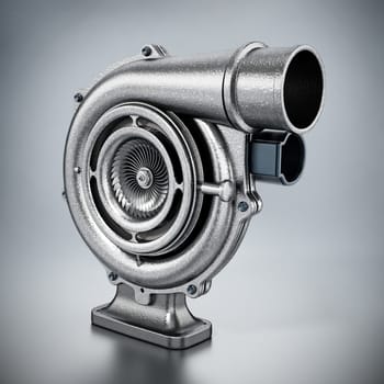 Generic turbo isolated on gray background. 3D illustration.