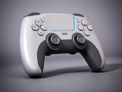 Generic next gen video game controller. 3D illustration.