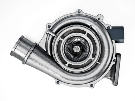 Generic turbo isolated on white background. 3D illustration.