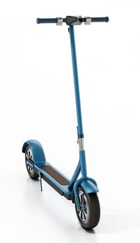 Electric scooter isolated on white background. 3D illustration.