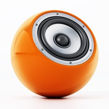 Generic smart speaker isolated on white background. 3D illustration.