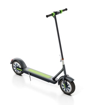 Electric scooter isolated on white background. 3D illustration.