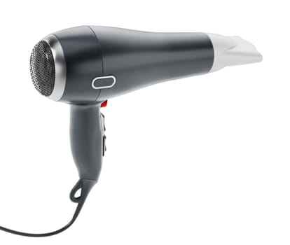 Professional hair dryer isolated on white background.. 3D illustration.