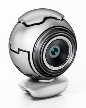Generic computer webcam isolated on white background. 3D illustration.