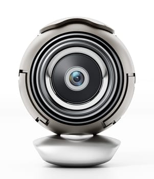 Generic computer webcam isolated on white background. 3D illustration.