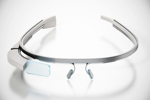Generic wearable augmented reality smart glasses isolated on white background. 3D illustration.