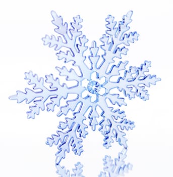 Snowflake isolated on white background. 3D illustration.