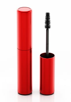 Generic eye mascara isolated on white background. 3D illustration.