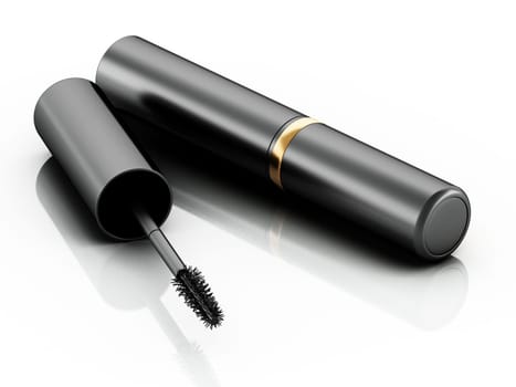 Generic eye mascara isolated on white background. 3D illustration.