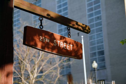 29th Street historic sign in Georgetown in Washington D.C.