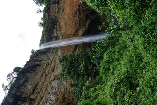 Hiking to the lowest of the Sipi Falls in Mount Elgon National Park, eastern Uganda
