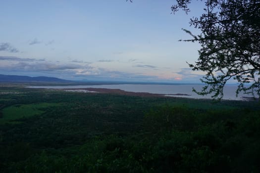 Peaceful atmosphere at Lake Manyara after sunset, Tanzania 2021