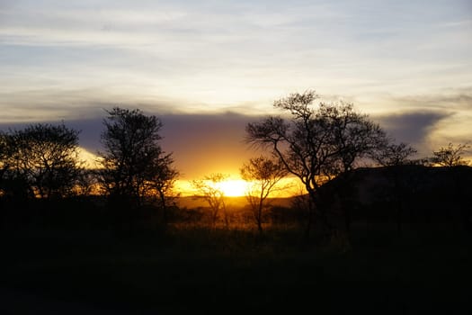 Sunset at our camp in the Serengeti National Park, Tanzania 2021