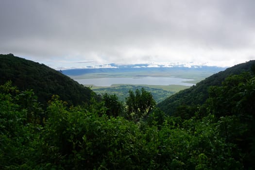 Glimpse on Lake Magadi in the Ngorongoro Crater National Park, Tanzania