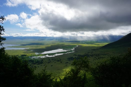 Majestic cloud formations over Lakd Magadi in Ngorongoro Crater National Park, Tanzania 2021