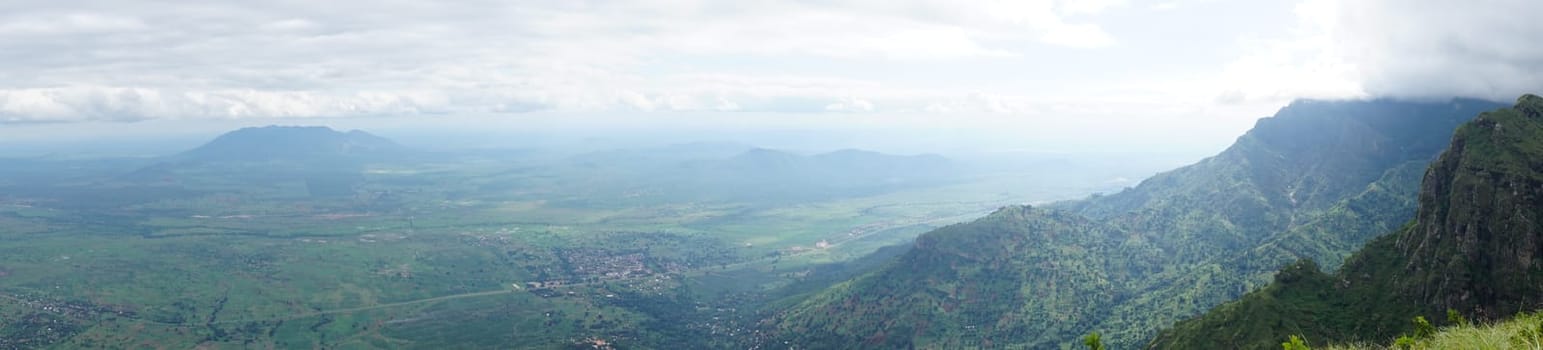 Panorama of the amazing view form the Usambara Mountains near Lushoto, Tanzania 2021
