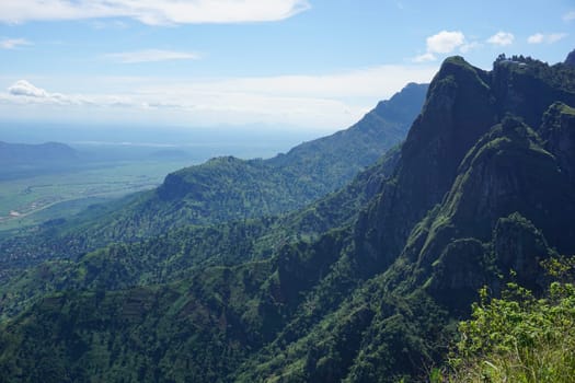 Breathtaking view from the edge of the Usambara Mountain Plateau, Lushoto, Tanzania 2021