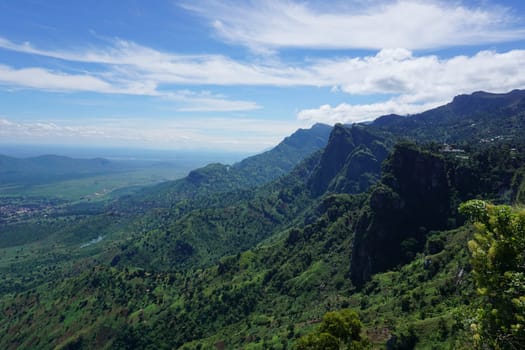 Spectacular view from the Irente view point in the Usambara Mountain Range near Lushoto, Tanzania 2021